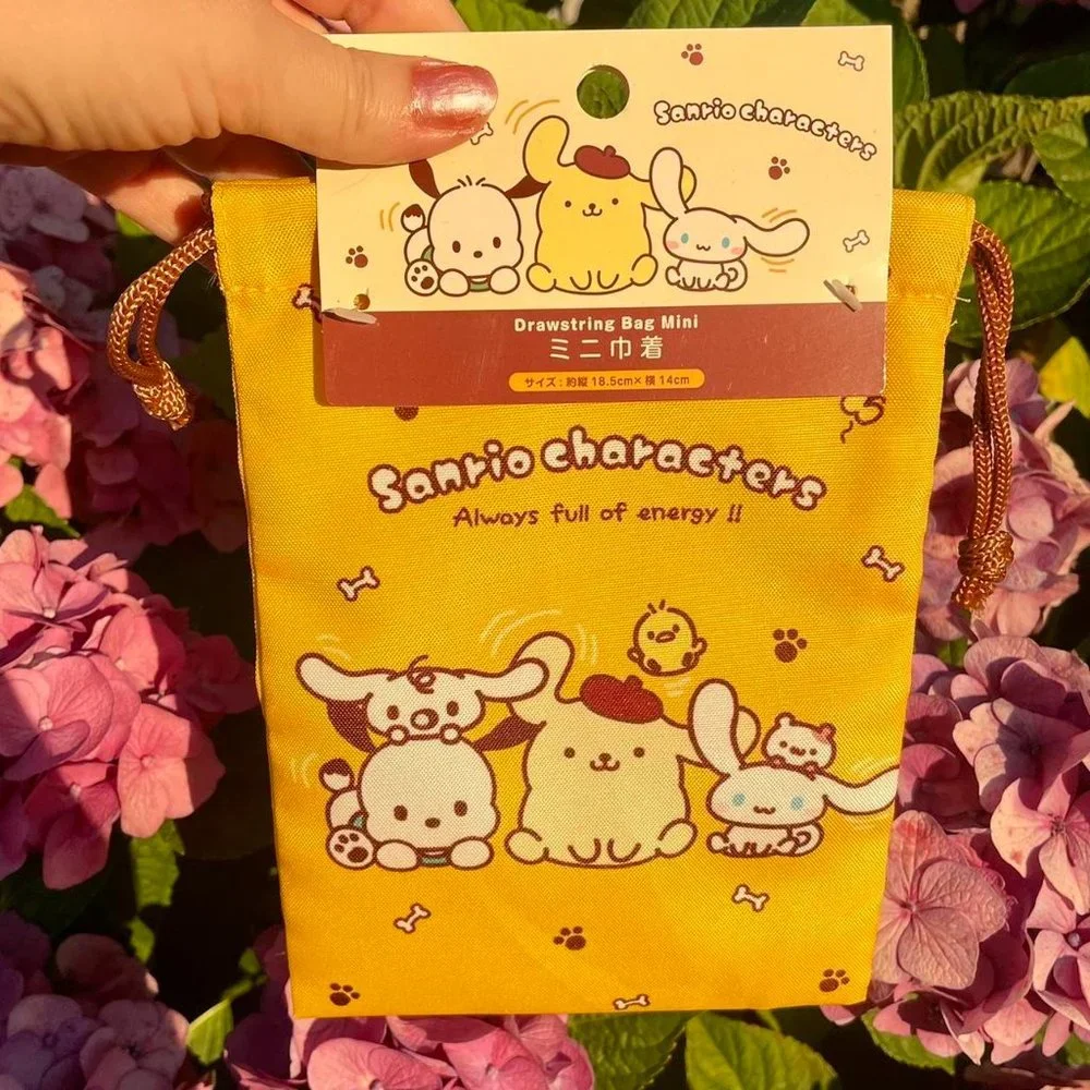 Sanrio Yellow Small Drawstring Bag